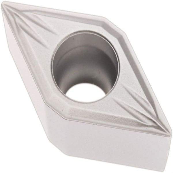 Seco - DCMT32.51 MF2 Grade TP0501 Carbide Turning Insert - Al2O3 Finish, 55° Diamond, 3/8" Inscr Circle, 5/32" Thick, 1/64" Corner Radius - Exact Tool & Supply