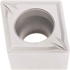 Seco - CCMT32.51 W-MF2 Grade TP1501 Carbide Turning Insert - Al2O3 Finish, 80° Diamond, 3/8" Inscr Circle, 5/32" Thick, 1/64" Corner Radius - Exact Tool & Supply
