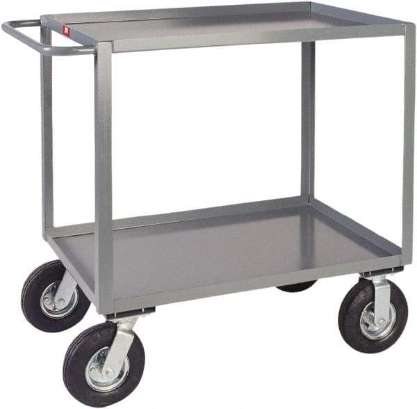 Jamco - 1,200 Lb Capacity, 24" Wide x 48" Long x 39" High Heavy Duty Service Cart - 2 Shelf, Steel - Exact Tool & Supply