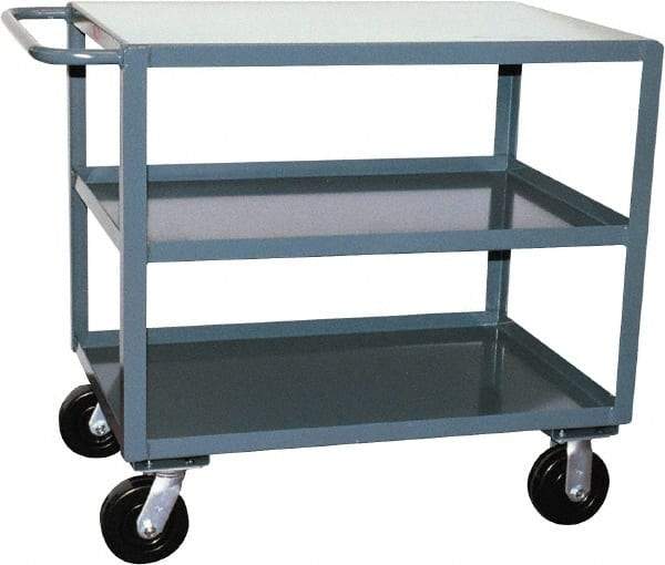 Jamco - 2,400 Lb Capacity, 30" Wide x 60" Long x 36" High Heavy Duty Service Cart - 3 Shelf, Steel - Exact Tool & Supply