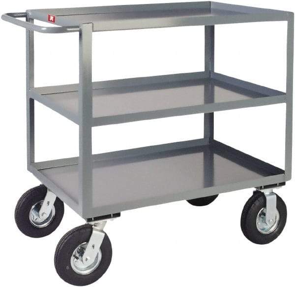 Jamco - 1,200 Lb Capacity, 30" Wide x 36" Long x 39" High Heavy Duty Service Cart - 3 Shelf, Steel - Exact Tool & Supply