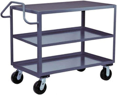 Jamco - 2,400 Lb Capacity, 24" Wide x 30" Long x 36" High Heavy Duty Service Cart - 3 Shelf, Steel - Exact Tool & Supply