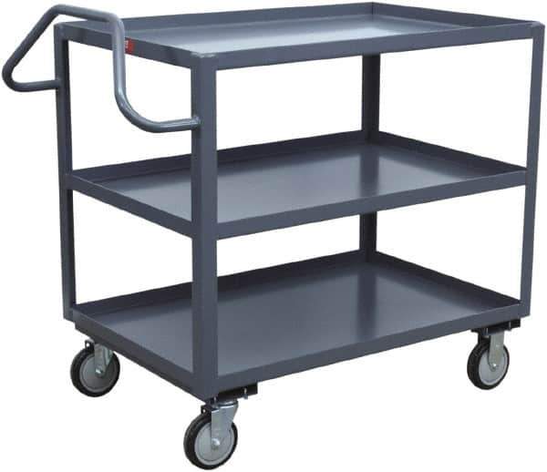 Jamco - 1,200 Lb Capacity, 36" Wide x 24" Long x 43" High Service Cart - 3 Shelf, Steel - Exact Tool & Supply