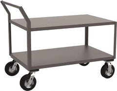 Jamco - 1,200 Lb Capacity, 30" Wide x 48" Long x 31" High Heavy Duty Service Cart - 2 Shelf, Steel - Exact Tool & Supply