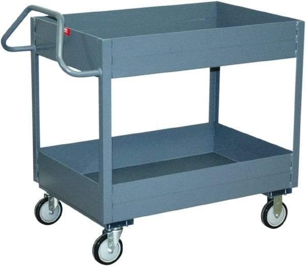 Jamco - 1,200 Lb Capacity, 18" Wide x 30" Long x 35" High Heavy Duty Service Cart - 2 Shelf, Steel - Exact Tool & Supply