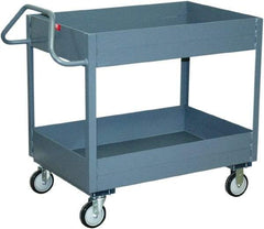 Jamco - 1,200 Lb Capacity, 18" Wide x 30" Long x 35" High Heavy Duty Service Cart - 2 Shelf, Steel - Exact Tool & Supply