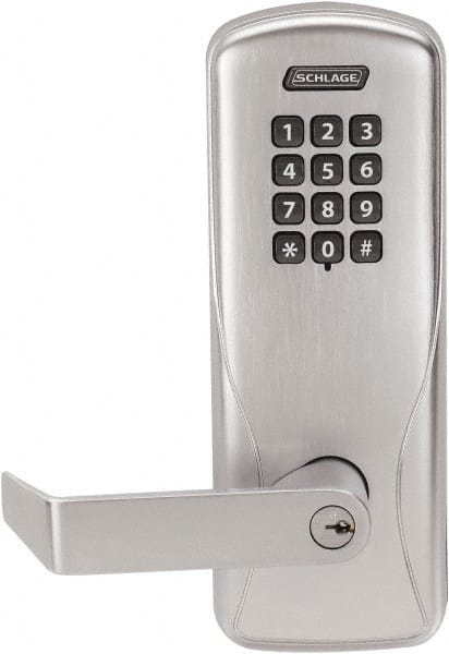 Schlage - Push-button Lock Lever Lockset for 1-3/4 to 2-1/8" Thick Doors - Exact Tool & Supply