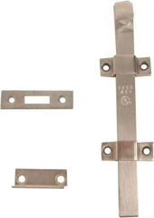 IVES - 8 Inch Long, 1 Inch Wide, Surface Bolt - Steel, Satin Chrome Finish - Exact Tool & Supply
