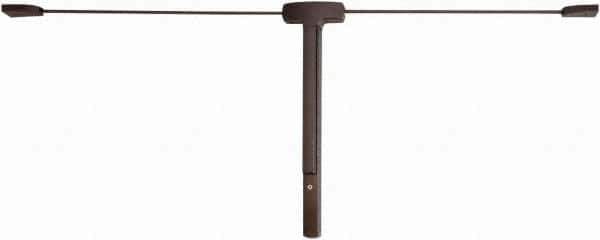 Falcon - Nonhanded, Surface Vertical Rod - Anodized Duronodic Finish, 2-1/2 to 3" Door Width, Grade 1 - Exact Tool & Supply