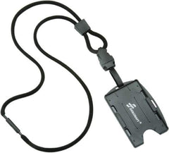 Ability One - Hanging Badge Holder - Black - Exact Tool & Supply