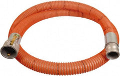 Alliance Hose & Rubber - -13 to 140°F, 1-1/2" Inside x 2.03" Outside Diam, PVC Liquid Suction & Discharge Hose - Clear & Orange, 25' Long, 29 Vacuum Rating, 110 psi Working - Exact Tool & Supply