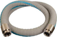 Continental ContiTech - 1-1/2" Inside x 2-1/50" Outside Diam, 220°F, Tri-Clovers Food & Beverage Hose - 2.3" Bend Radius, Gray, 20' Long, 250 Max psi, 29 Vacuum Rating - Exact Tool & Supply