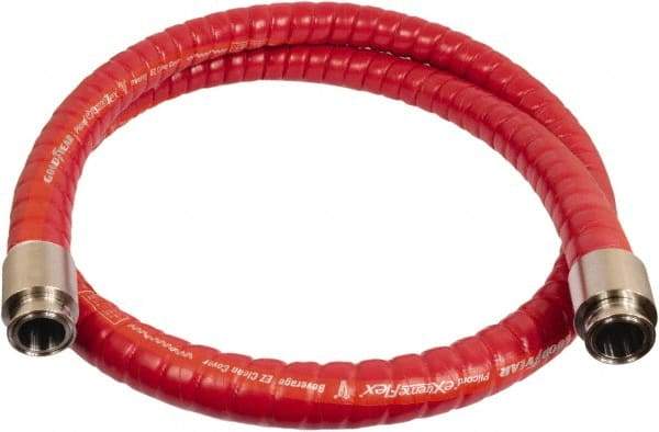 Continental ContiTech - 3" Inside x 3.601" Outside Diam, 220°F, Tri-Clovers Food & Beverage Hose - 6" Bend Radius, Red, 20' Long, 200 Max psi, 29 Vacuum Rating - Exact Tool & Supply