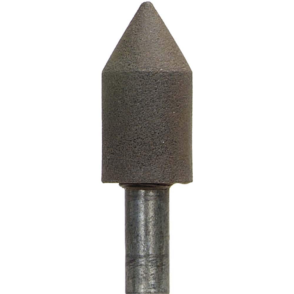 Norton - Mounted Points; Point Shape Code: A80 ; Point Shape: Wheel ; Abrasive Material: Aluminum Oxide ; Shank Diameter (Inch): 1/2 ; Head Diameter (Inch): 1 ; Head Thickness (Inch): 2 - Exact Tool & Supply