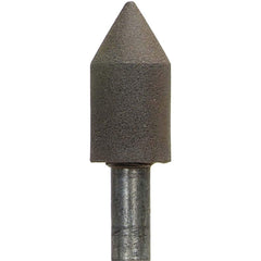 Norton - Mounted Points; Point Shape Code: A80 ; Point Shape: Wheel ; Abrasive Material: Aluminum Oxide ; Shank Diameter (Inch): 1/2 ; Head Diameter (Inch): 1 ; Head Thickness (Inch): 2 - Exact Tool & Supply
