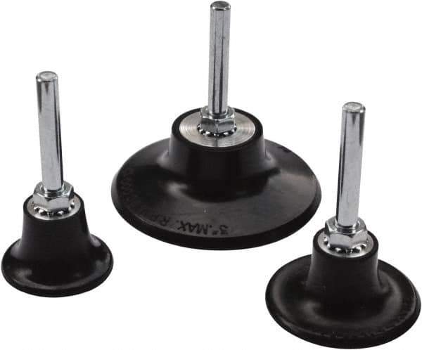 Value Collection - 2" Diam Quick-Change Type P Disc Backing Pad - 1/4" Shank Diam, Medium Density, 30,000 RPM, Roloc TP Compatible - Exact Tool & Supply
