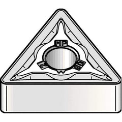 Kennametal - TNMG432 MP Grade KCP10B Carbide Turning Insert - TiCN/Al2O3/TiOCN Finish, 60° Triangle, 1/2" Inscr Circle, 3/16" Thick, 1/32" Corner Radius - Exact Tool & Supply