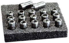 Parlec - 46 Piece, 3/64" to 3/4" Capacity, Single Angle Collet Set - Series TG/PG 75 - Exact Tool & Supply