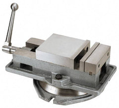 Interstate - 6" Jaw Width, 6" Jaw Opening Capacity, Horizontal Swivel Machine Vise - Manual Operation, 6,613 Lb Capacity, 1 Station, 19-1/8" Long x 6-7/32" High x 1-3/4" Deep, 1-1/2" Jaw Height - Exact Tool & Supply