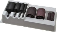 Made in USA - 12-Piece Spiral Band Kit - Includes 1/2 to 1-1/2" Diam & 2" Wide Band Drums in Coarse & Fine Grades - Exact Tool & Supply