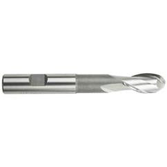 1/8" Dia. - 2-3/8" OAL; Cobalt-Bright - Ball Nose Extension SE EM - 2 FL - Exact Tool & Supply