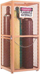 Durham - Gas Cylinder Storage Cabinet - Steel, 30" Wide x 30" Deep x 71-3/4" High - Exact Tool & Supply