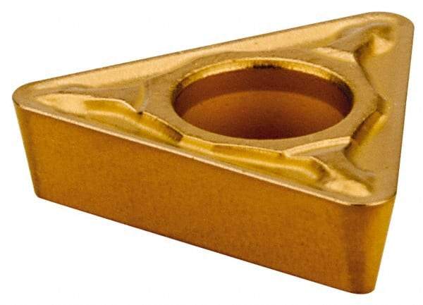 Tungaloy - TPMT21.52 PS Grade T9125 Carbide Turning Insert - TiCN/Al2O3 Finish, 60° Triangle, 1/4" Inscr Circle, 3/32" Thick, 1/32" Corner Radius - Exact Tool & Supply