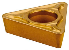 Tungaloy - TPMT21.52 PS Grade T9125 Carbide Turning Insert - TiCN/Al2O3 Finish, 60° Triangle, 1/4" Inscr Circle, 3/32" Thick, 1/32" Corner Radius - Exact Tool & Supply