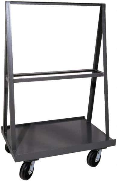 Durham - 2,000 Lb Capacity, Cold-Rolled Steel A-Frame Truck - 48" Long x 24" Wide x 57" High - Exact Tool & Supply