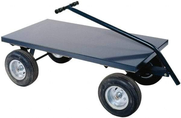 Durham - 2,000 Lb Capacity Cold-Rolled Steel 5th Wheel Wagon - Cold-Rolled Steel Deck, 24" OAW - Exact Tool & Supply