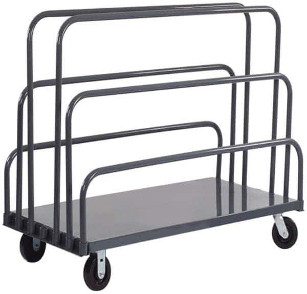 Durham - 2,000 Lb Capacity Cold-Rolled Steel Platform Truck - Cold-Rolled Steel Deck, 24" OAW - Exact Tool & Supply