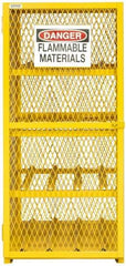 Durham - Gas Cylinder Storage Cabinet - Steel, 50" Wide x 42" Deep x 71-3/4" High - Exact Tool & Supply