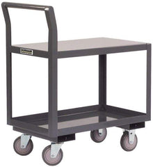 Durham - 2,000 Lb Capacity, 24-1/4" Wide x 39" Long x 38-3/4" High Standard Utility Cart - 2 Shelf, Steel - Exact Tool & Supply