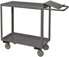Durham - 1,200 Lb Capacity, 18" Wide x 36" Long x 37-5/8" High Order Picking Cart - 2 Shelf, Steel - Exact Tool & Supply