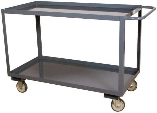 Durham - 1,200 Lb Capacity, 24" Wide x 36" Long x 37-5/8" High Heavy Duty Service Cart - 2 Shelf, Steel - Exact Tool & Supply