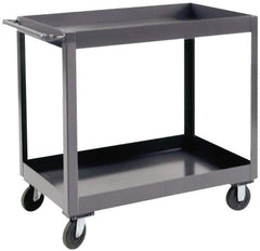 Durham - 1,200 Lb Capacity, 18" Wide x 30" Long x 37-5/8" High Heavy Duty Service Cart - 2 Shelf, Steel - Exact Tool & Supply