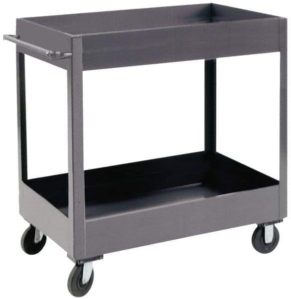 Durham - 1,200 Lb Capacity, 24" Wide x 36" Long x 37-5/8" High Heavy Duty Service Cart - 2 Shelf, Steel - Exact Tool & Supply