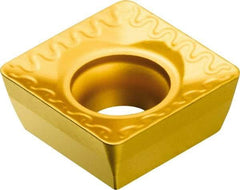 Sandvik Coromant - SPMT432 WL Grade 4040 Carbide Milling Insert - TiCN/Al2O3/TiN Finish, 4.75mm Thick, 1/2" Inscribed Circle, 0.8mm Corner Radius - Exact Tool & Supply
