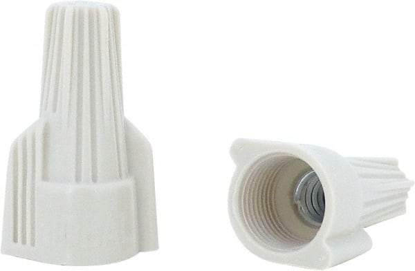 Ideal - 3, 22 to 3, 10 AWG, 600 Volt, Flame Retardant, Wing Twist on Wire Connector - Tan, 221°F - Exact Tool & Supply