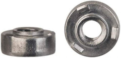 Electro Hardware - #10-24, 0.44" Body Diam, Round Head, Steel Weld Nut - 0.155" Pilot Height, 0.06" Min Panel Thickness, Copper Flash Finish - Exact Tool & Supply