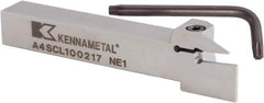 Kennametal - A4SC, Left Hand Cut, 34mm Max Workpc Diam, A4 G0200.. Insert, Indexable Cutoff Toolholder - 17mm Max Depth of Cut, 16mm Shank Width, 16mm Shank Height, 125mm OAL - Exact Tool & Supply