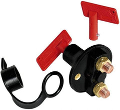 Battery Doctor - 1 Position, 12 Volt, 100 Continuous Amp, Water Resistant Inline Battery Switch - Battery Knife Switch Sequence, 1 Switch, Gold - Exact Tool & Supply