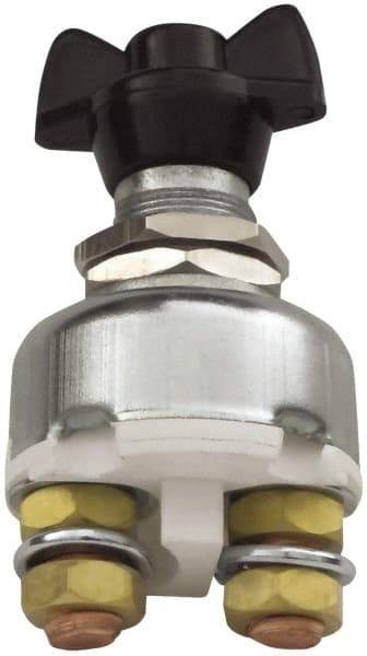 Battery Doctor - 1 Position, 12 Volt, 100 Continuous Amp, Inline Battery Switch - Battery Knife Switch Sequence, 1 Switch, Gold - Exact Tool & Supply