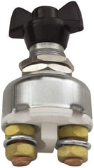 Battery Doctor - 1 Position, 12 Volt, 100 Continuous Amp, Inline Battery Switch - Battery Knife Switch Sequence, 1 Switch, Gold - Exact Tool & Supply