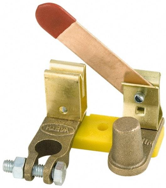 Battery Doctor - 1 Position, 12 Volt, 250 Continuous Amp, Top Mount Battery Switch - Battery Knife Switch Sequence, 1 Switch, Gold - Exact Tool & Supply