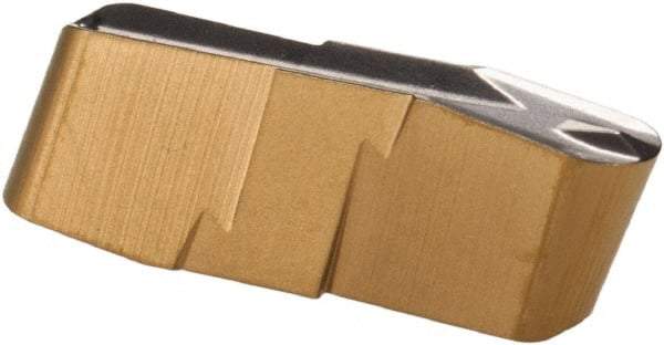 Iscar - 300150GIP E Grade IC807, 3mm Cutting Width Carbide Grooving Insert - 1.5mm Max Depth of Cut, Neutral, 1.5mm Corner Radius, TiAlN Finish - Exact Tool & Supply