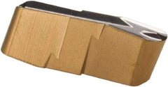 Iscar - 300150GIP E Grade IC807, 3mm Cutting Width Carbide Grooving Insert - 1.5mm Max Depth of Cut, Neutral, 1.5mm Corner Radius, TiAlN Finish - Exact Tool & Supply