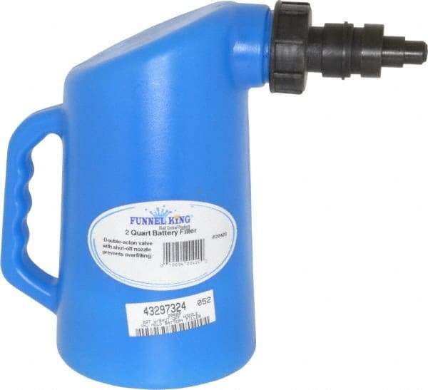 Funnel King - Automotive Battery Filler with Shutoff - 2 Quart Capacity - Exact Tool & Supply