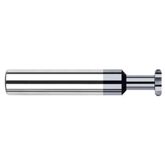 0.3125″ (5/16″) Cutter Diameter × 0.0394″ Radius × 0.5000″ (1/2″) Neck Length Carbide Full Radius Standard Keyseat Cutter, 6 Flutes, AlTiN Coated - Exact Tool & Supply