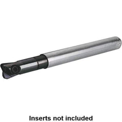 Kennametal - 25mm Cut Diam, 6mm Max Depth of Cut, 25mm Shank Diam, 192mm OAL, Indexable Ball Nose End Mill - 72mm Head Length, Straight Shank, KDMT Toolholder, KDM 25.. Insert - Exact Tool & Supply